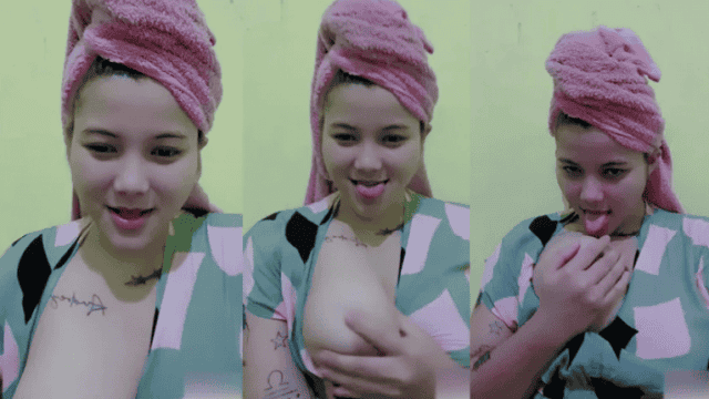 Viral Handuk Ungu Jilat Puting Susunya Abis Mandi Kimmy Toge